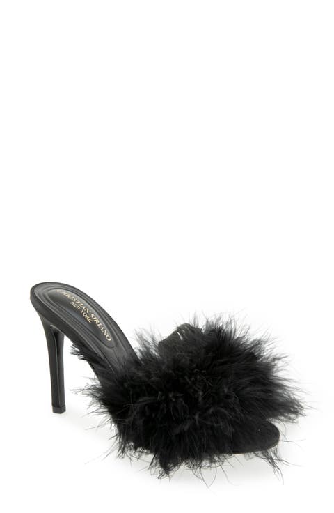 Jazeily Feather Slide Sandal