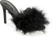 Christian Siriano New York Jazeily Feather Slide Sandal