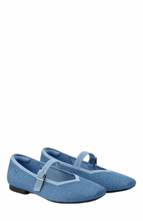 Margot Mary-Jane Square-Toe Ballet Flats