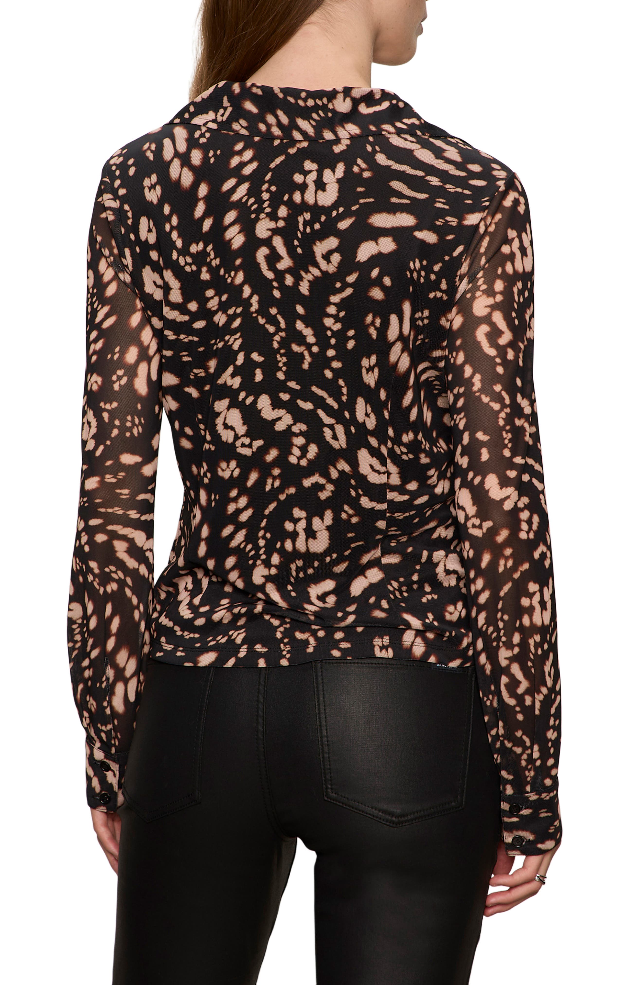 Mesh Button-Down Shirt - image 2