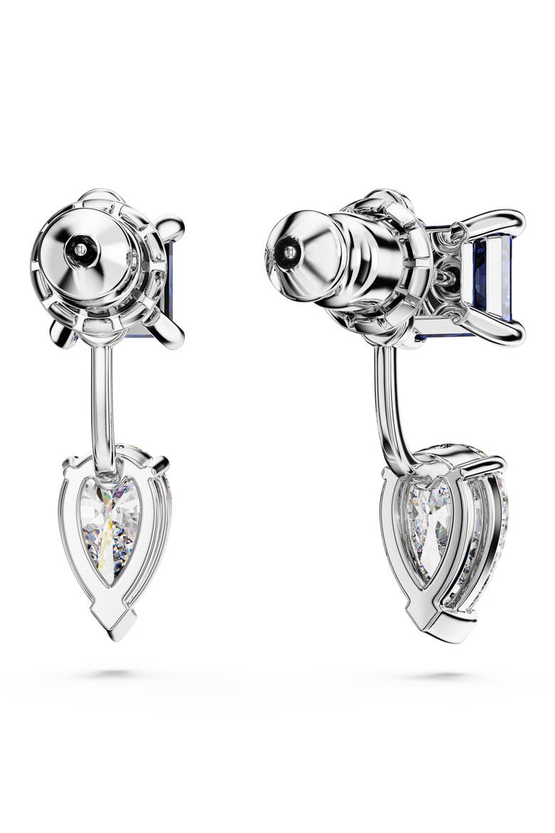 Mesmera Zirconia Jacket Earrings, Alternate, color, BLUE