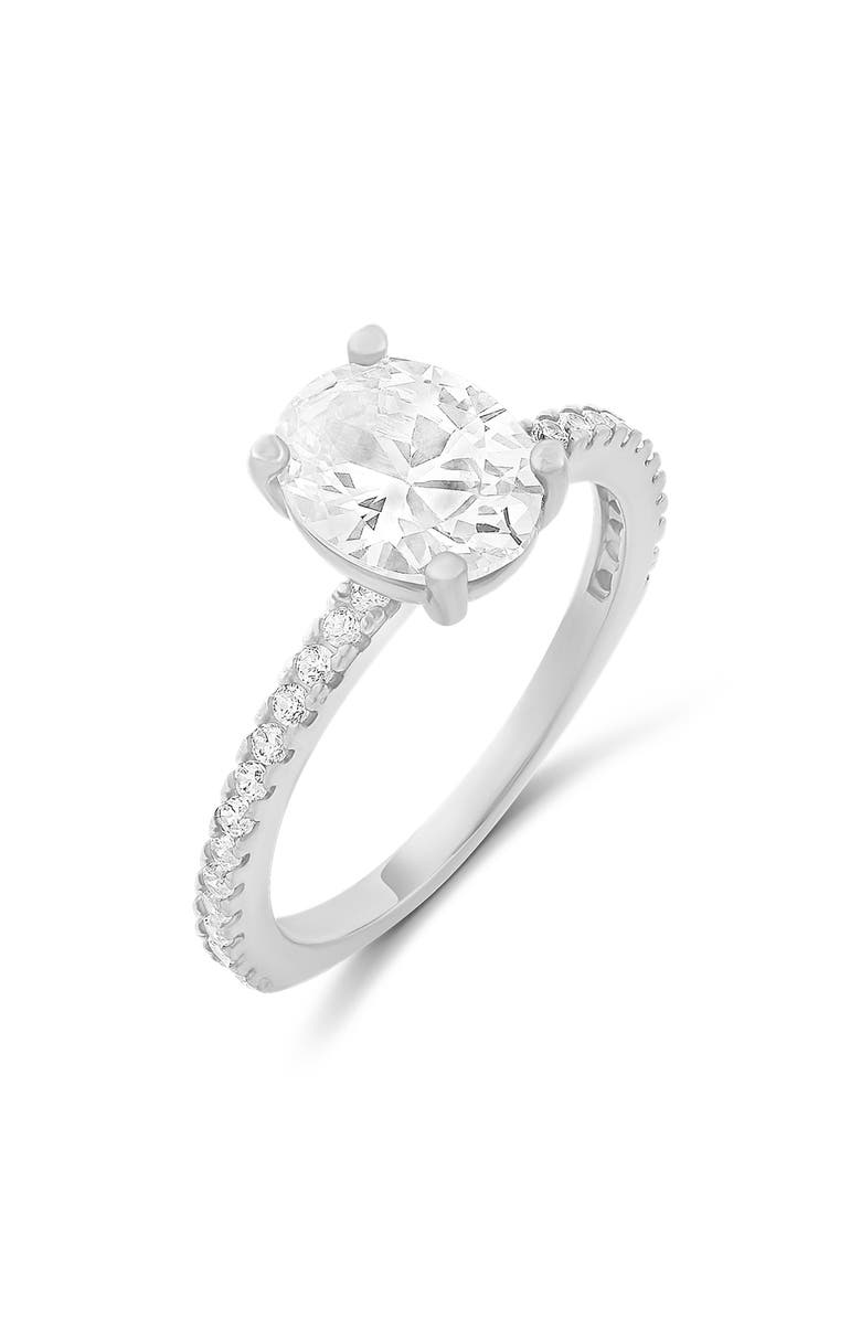 SHYMI Oval Cut Cubic Zirconia Cocktail Ring, Main, color,