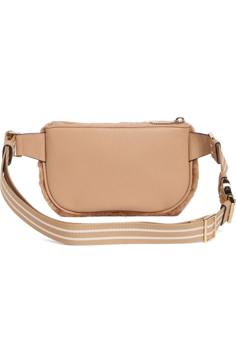 Kate Spade New York rosie faux fur belt bag, Alternate, color, Light Fawn