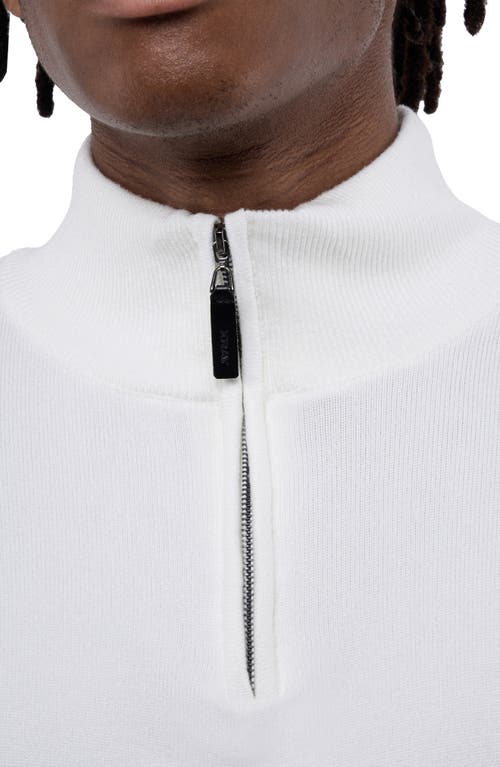 X-ray Xray Quarter Zip Mock Neck Sweater In Off White
