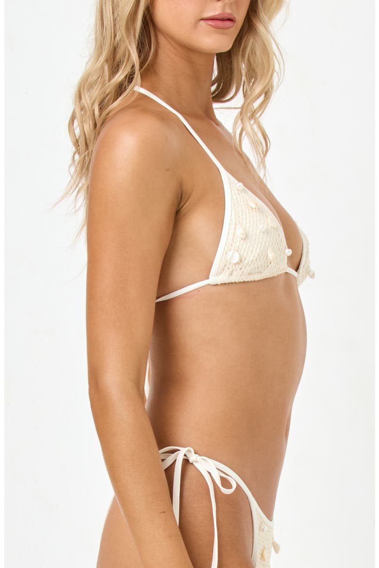 Triangle Bikini Top, Alternate, color, CREAM