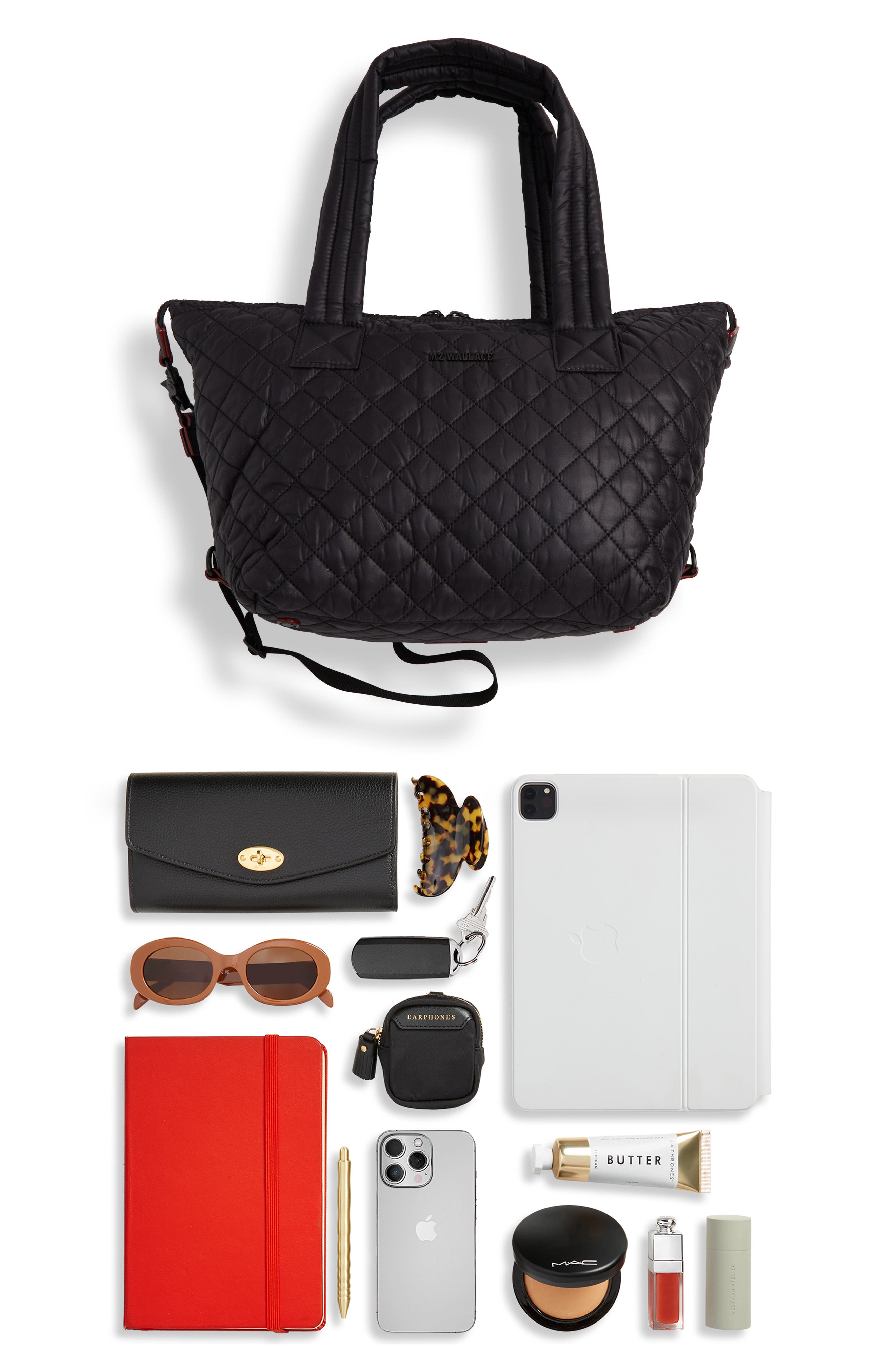 Medium Sutton Deluxe Tote, Alternate, color, BLACK
