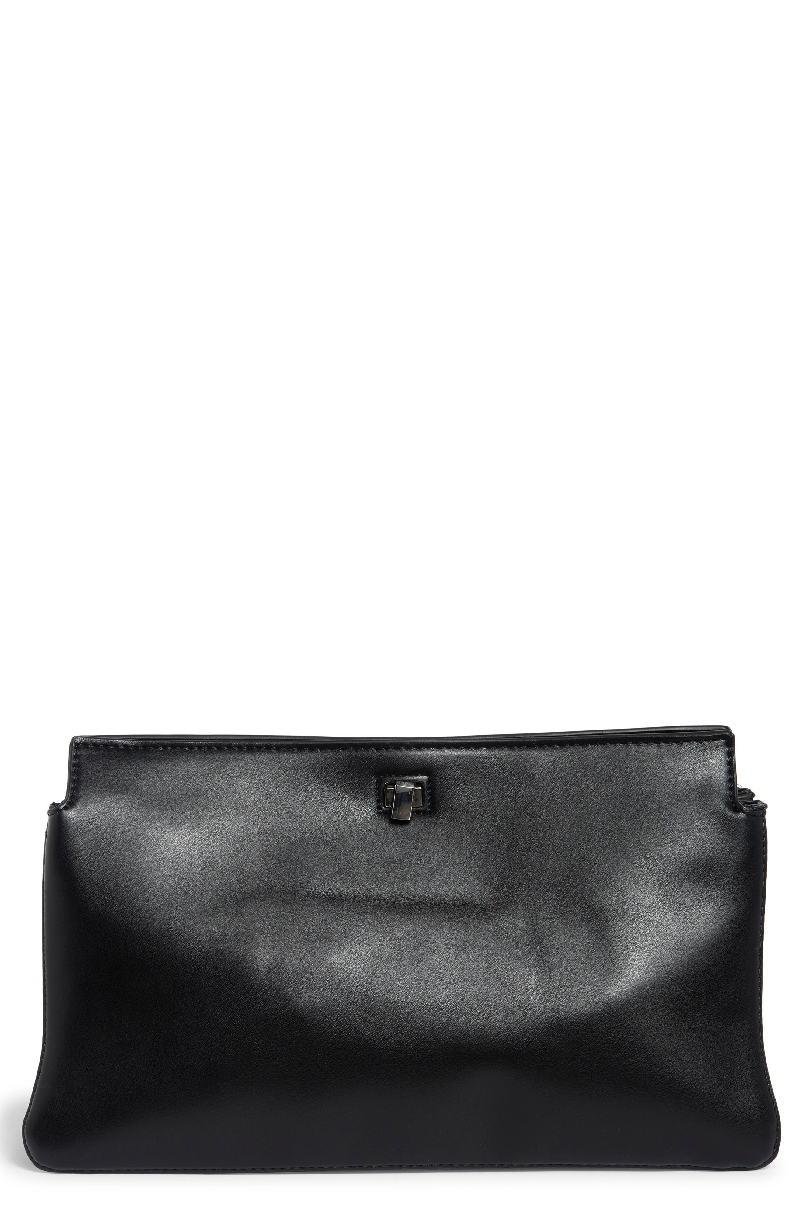 Triplex Faux Leather Clutch