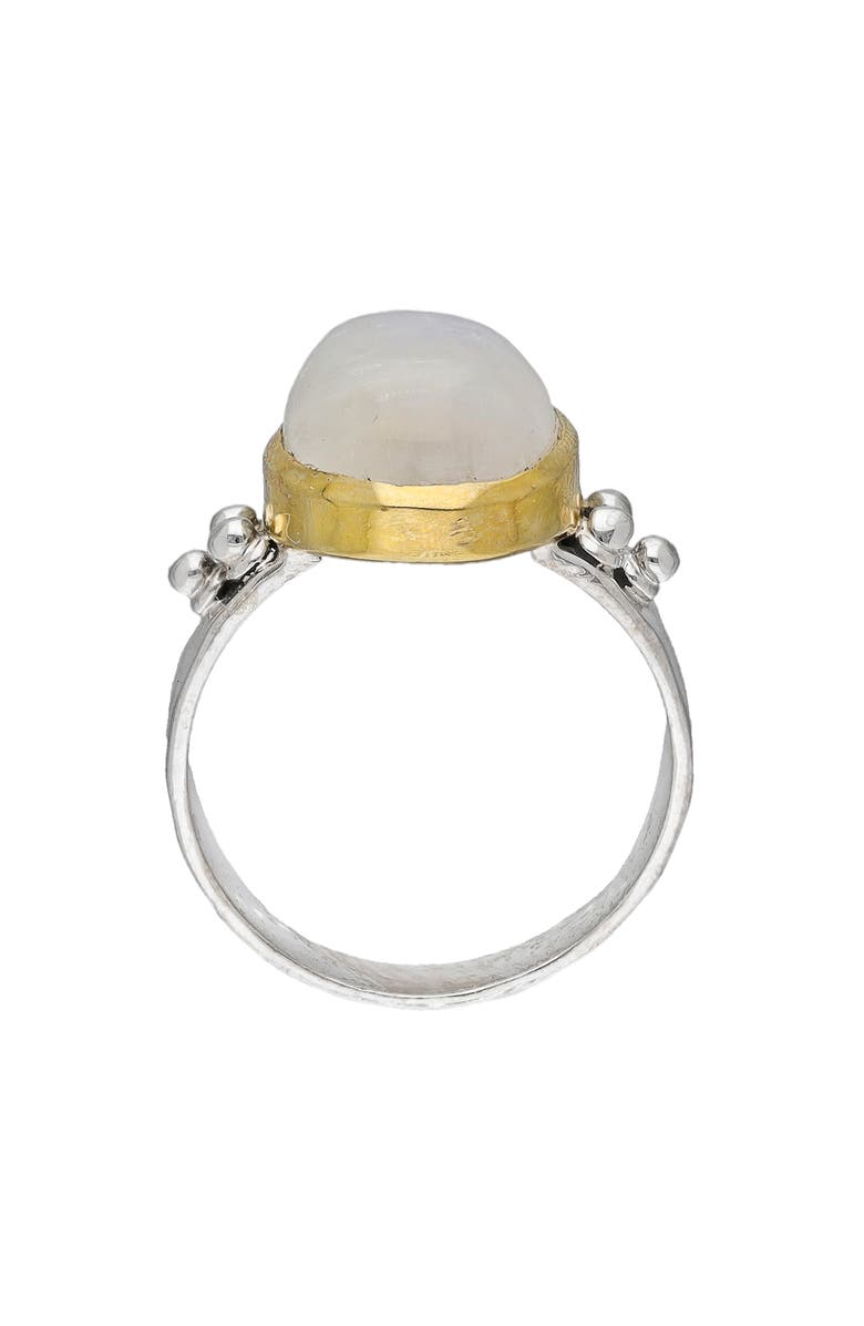 YS GEMS Two-Tone Moonstone Ring, Alternate, color, White
