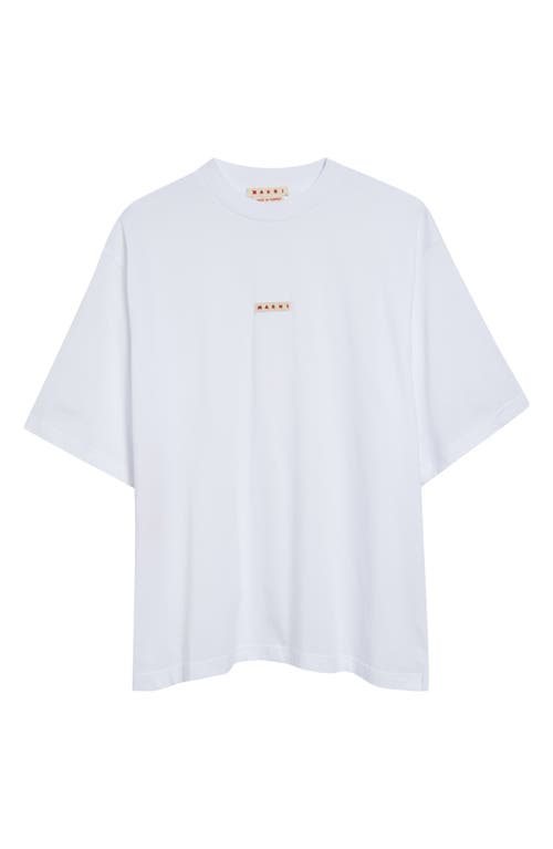 Marni Logo Tag Cotton T-shirt In Gray