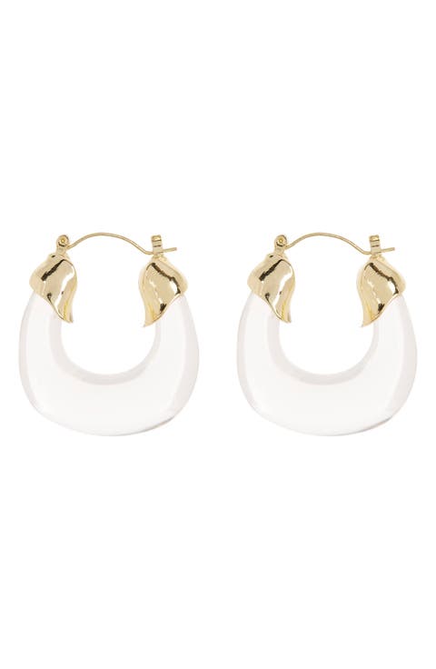 Alora Acrylic Hoop Earrings