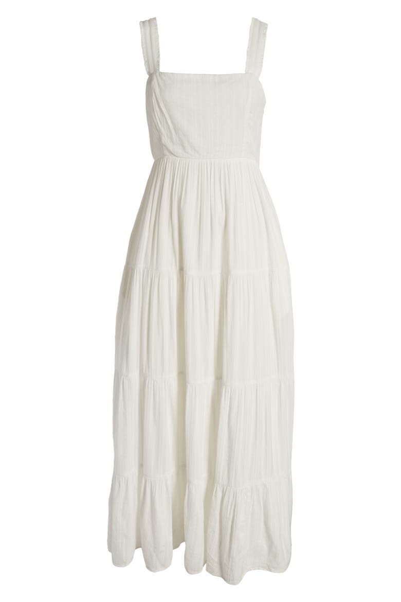 Ginseng Tiered Cotton Maxi Sundress, Alternate, color, WHITE