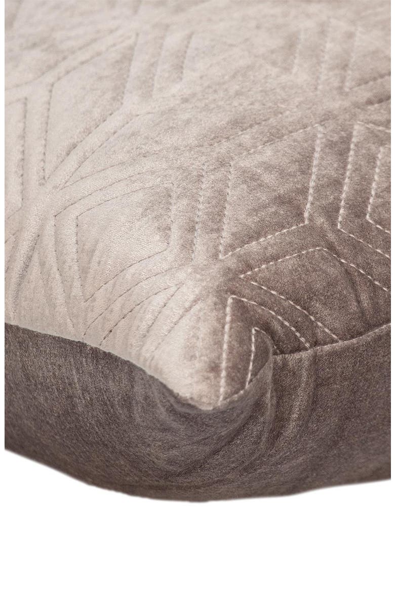 Tufted Velvet Throw Pillow, Alternate, color, TAUPE