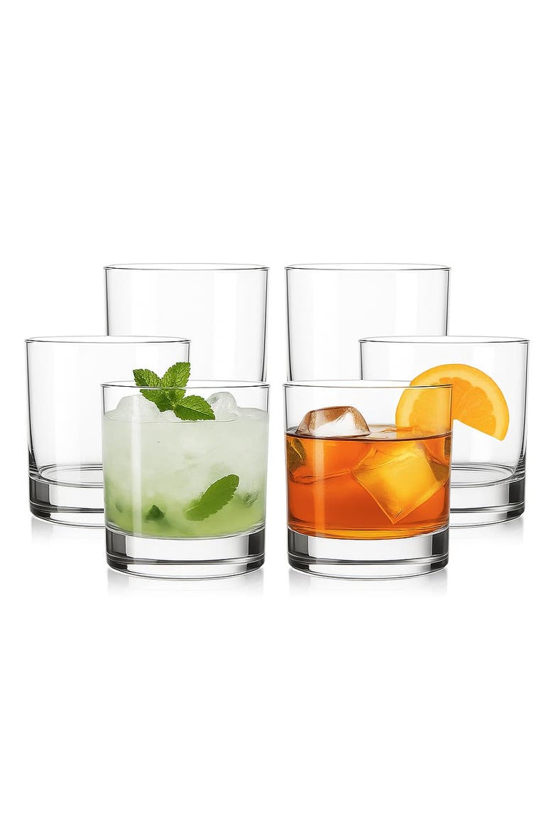 Lowball Marino Rocks Glass - 10oz - Set of 6, Main, color, Clear