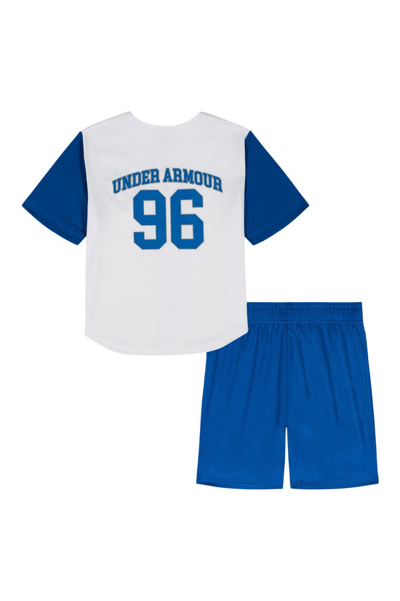 Kids' Snap-Up Baseball Jersey & Shorts Set, Alternate, color, WHITE