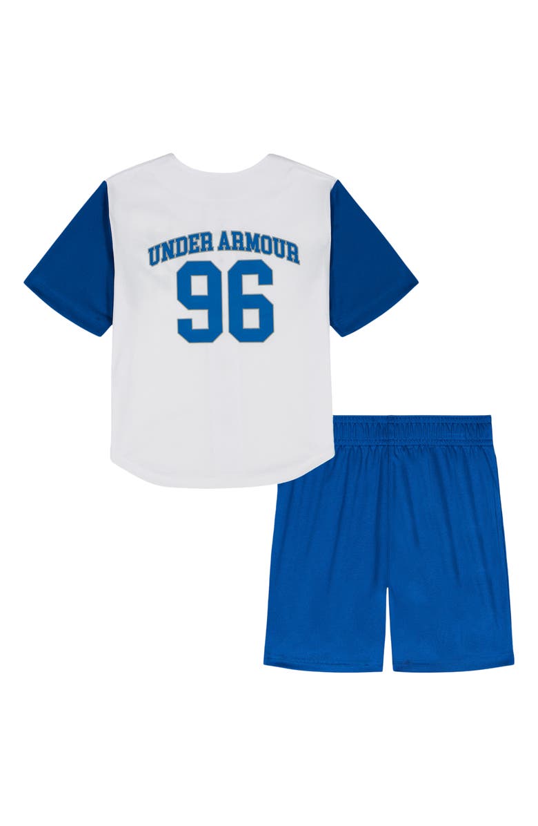 Under Armour Kids' Snap-Up Baseball Jersey & Shorts Set, Alternate, color, White