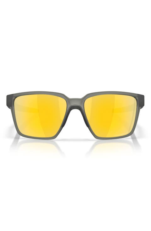 57mm Polarized Rectangular Sunglasses