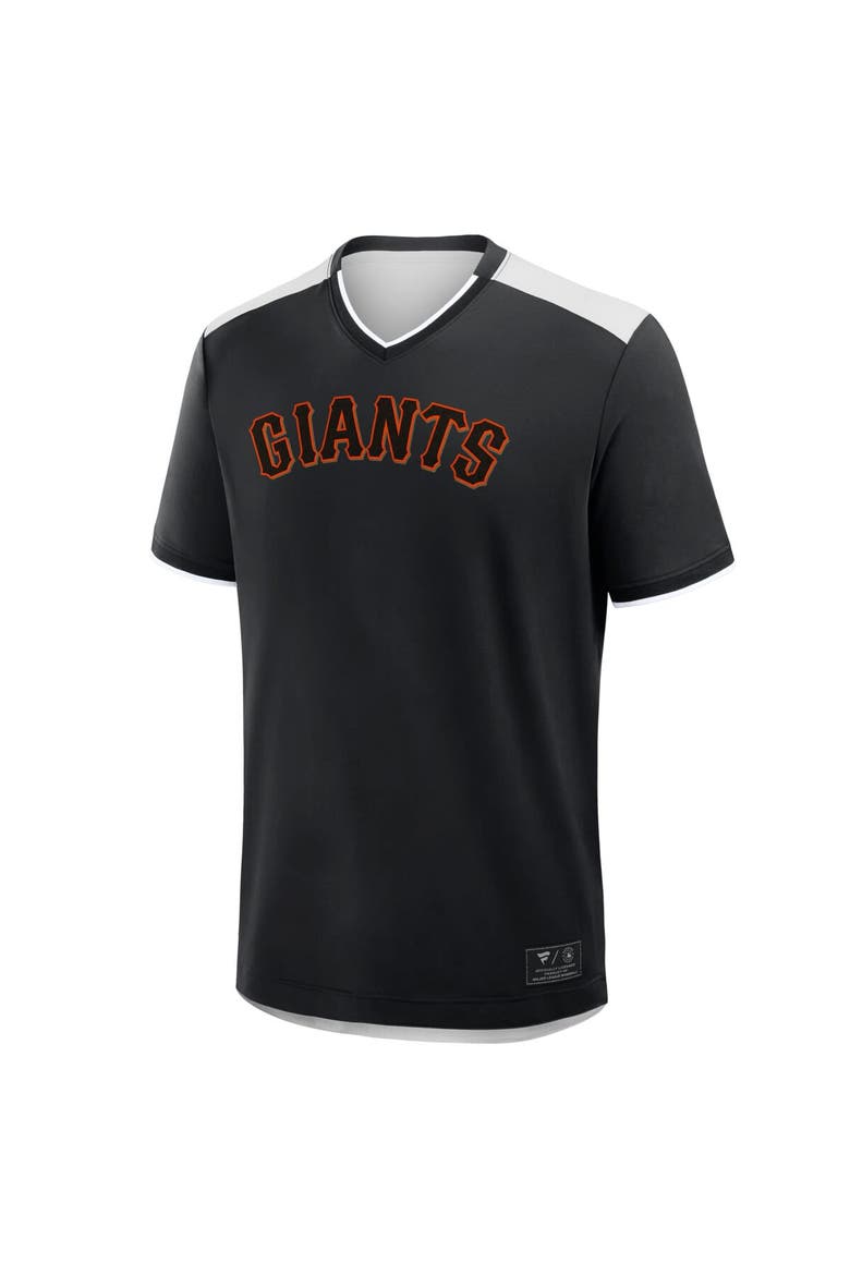 Men's Fanatics Black San Francisco Giants Walk Off V-Neck T-Shirt, Alternate, color, Black