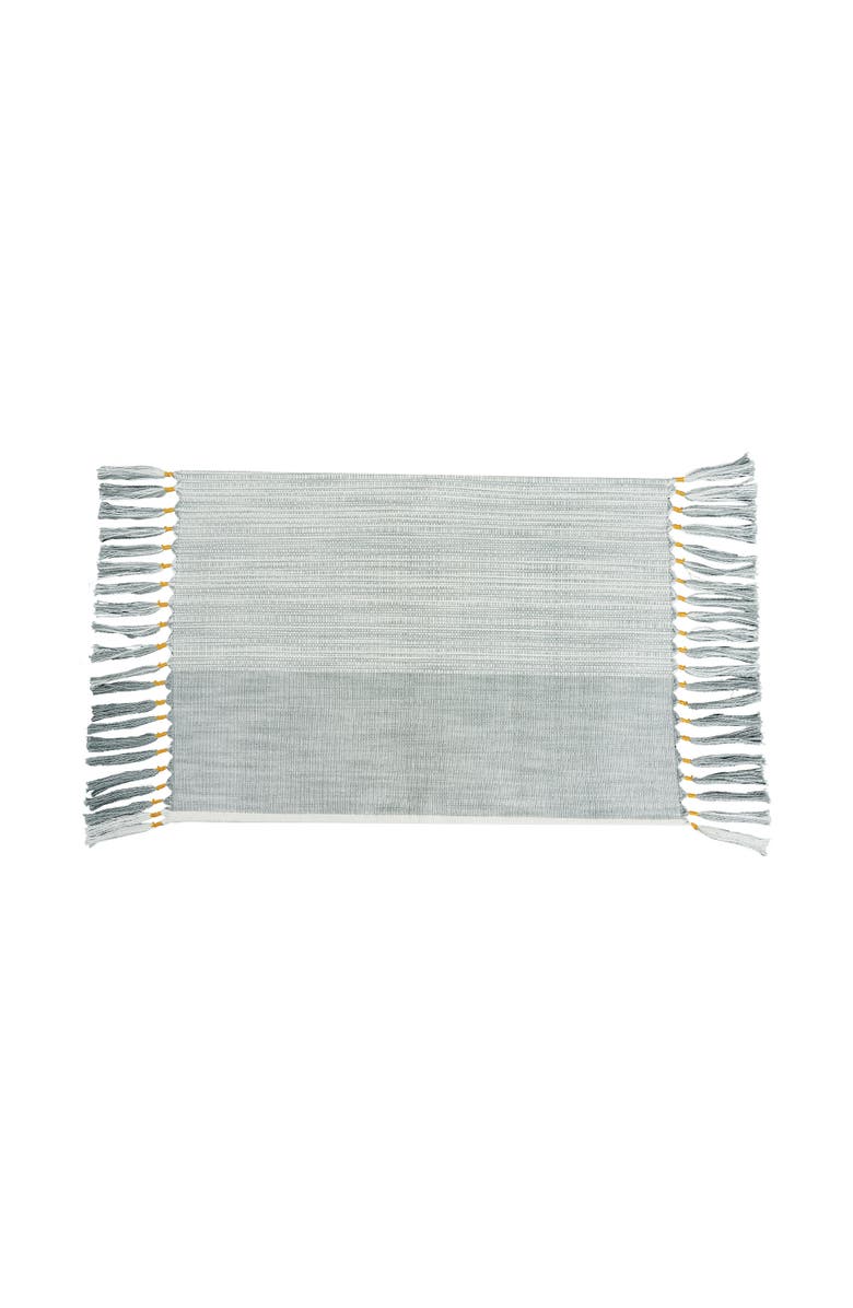 carol & frank Kerbey Boulder Tasseled Placemats Set of 4 For Dining, 13" x 19", Main, color, Blue