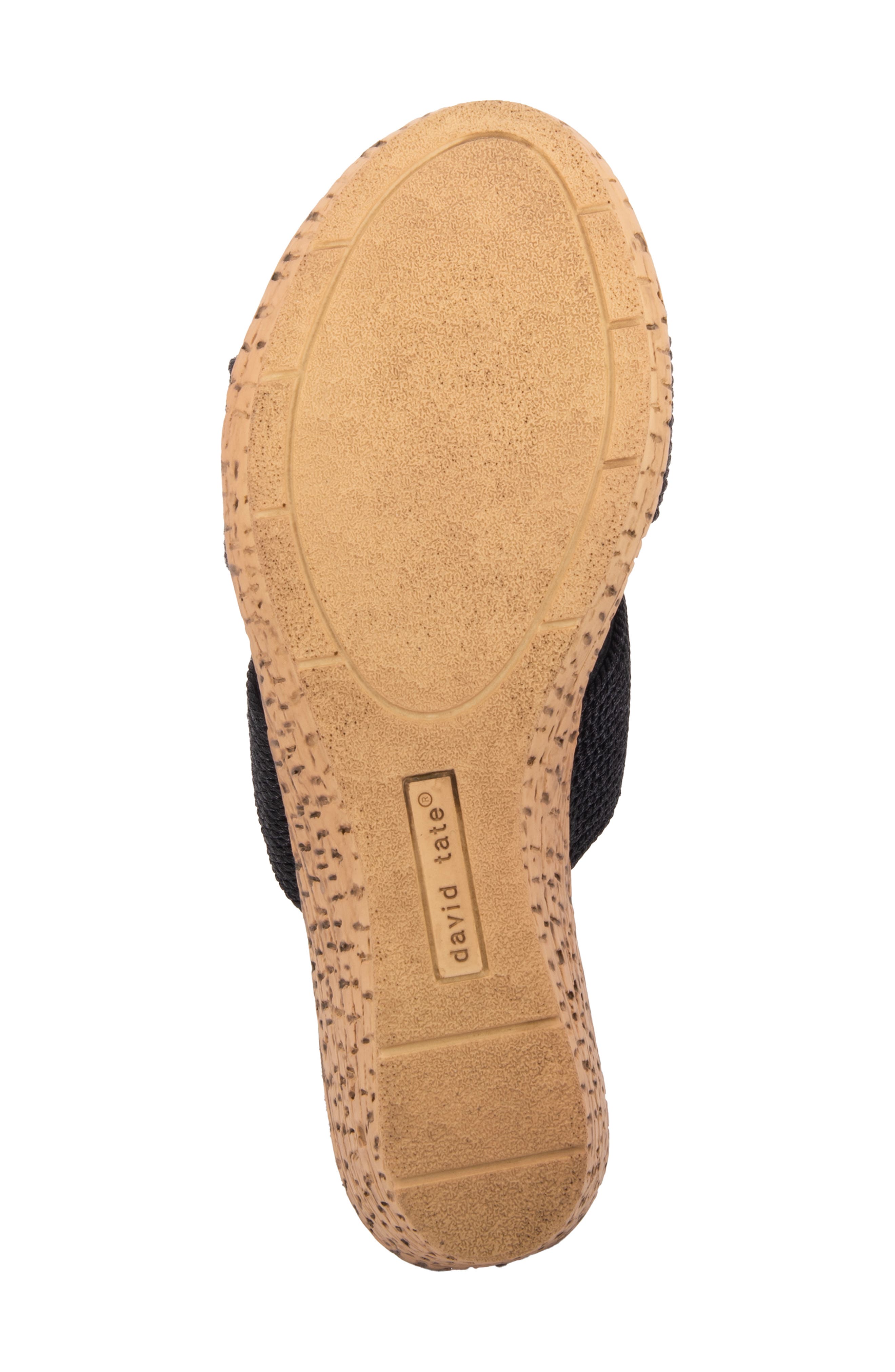 David Tate Vibe Wedge Slide Sandal, Alternate, color, Black