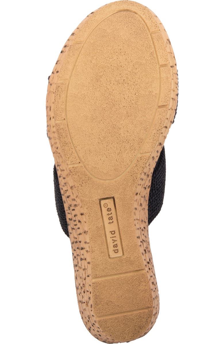 David Tate Vibe Wedge Slide Sandal, Alternate, color, Black
