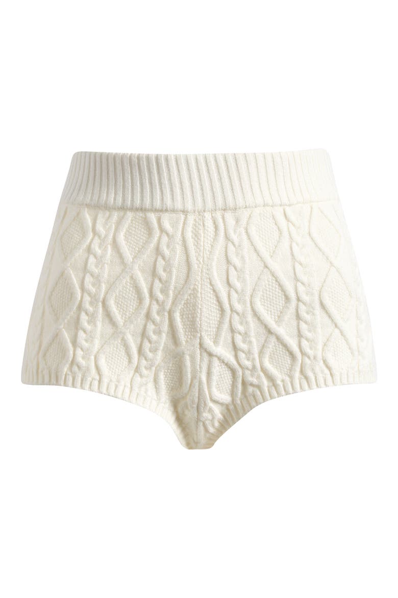 Sweater Knit Shorts, Alternate, color, IVORY