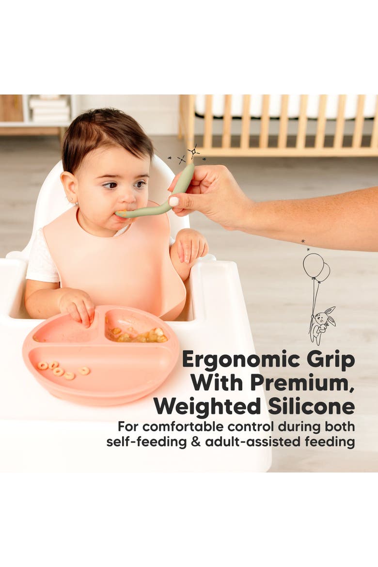 3-Pack Prep Baby Spoons, Alternate, color, Sage