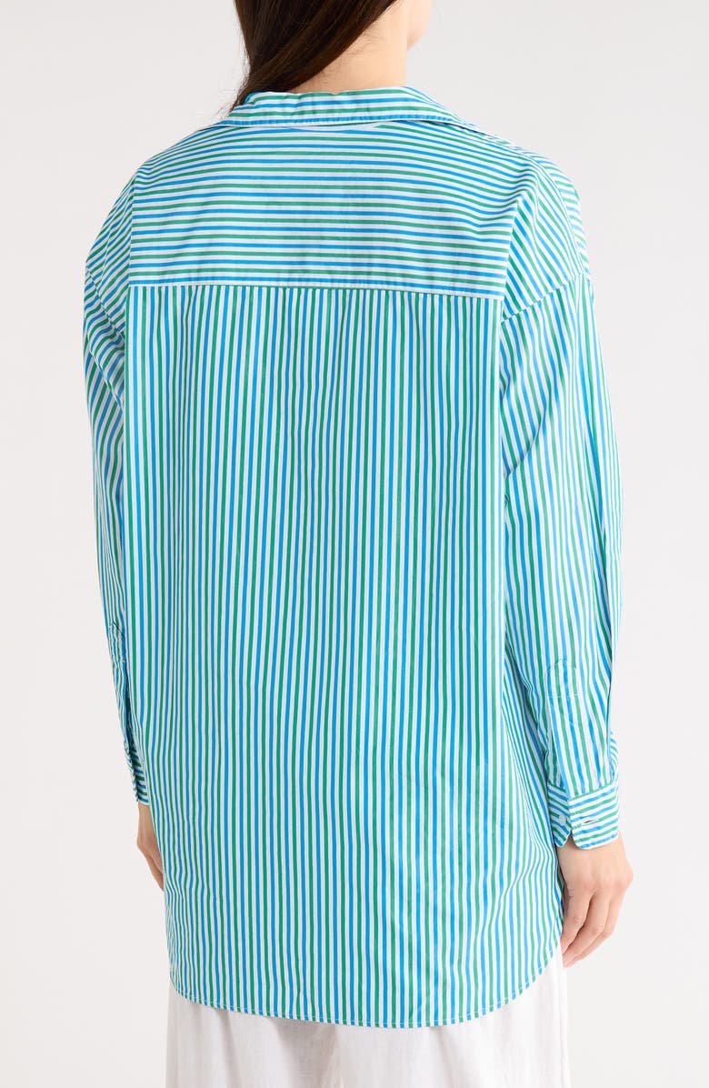 Frank & Eileen Relaxed Fit Stripe Cotton Button-Up Shirt, Alternate, color, Blue Turquoise Stripe