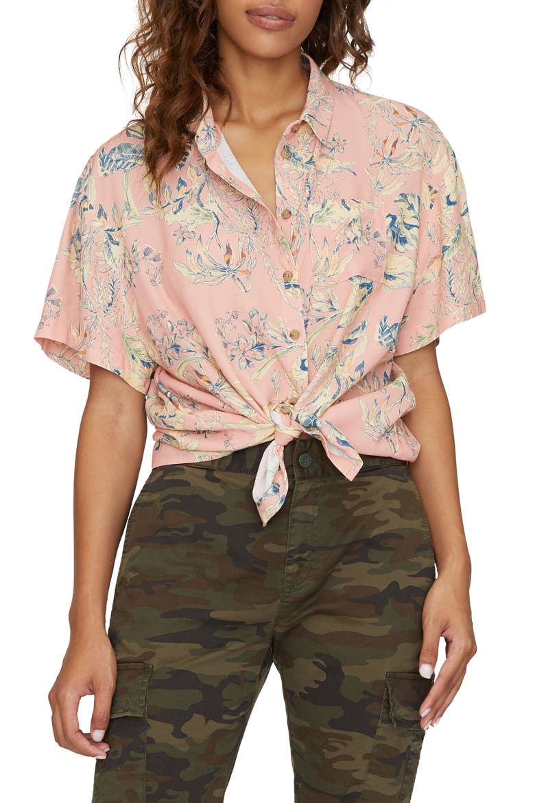 Resort Button-Up Shirt, Main, color, BEACH BABE
