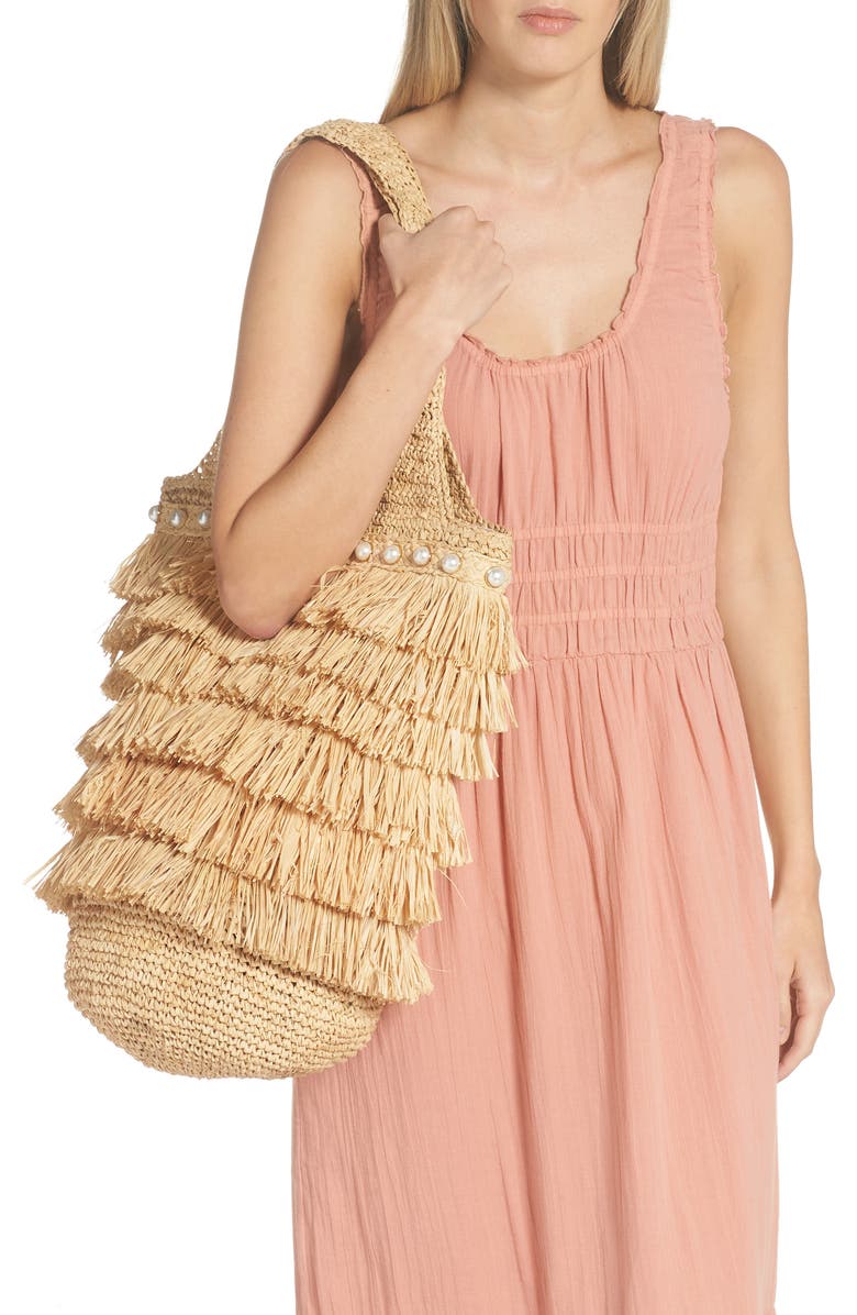 BTB Los Angeles Moxi Fringe Hobo Bag, Alternate, color,