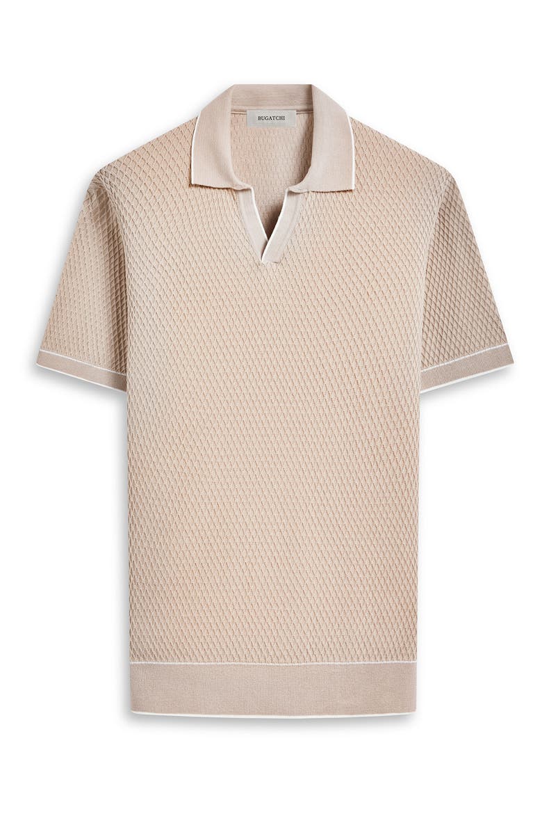 Tipped Johnny Collar Polo, Alternate, color, DESERT