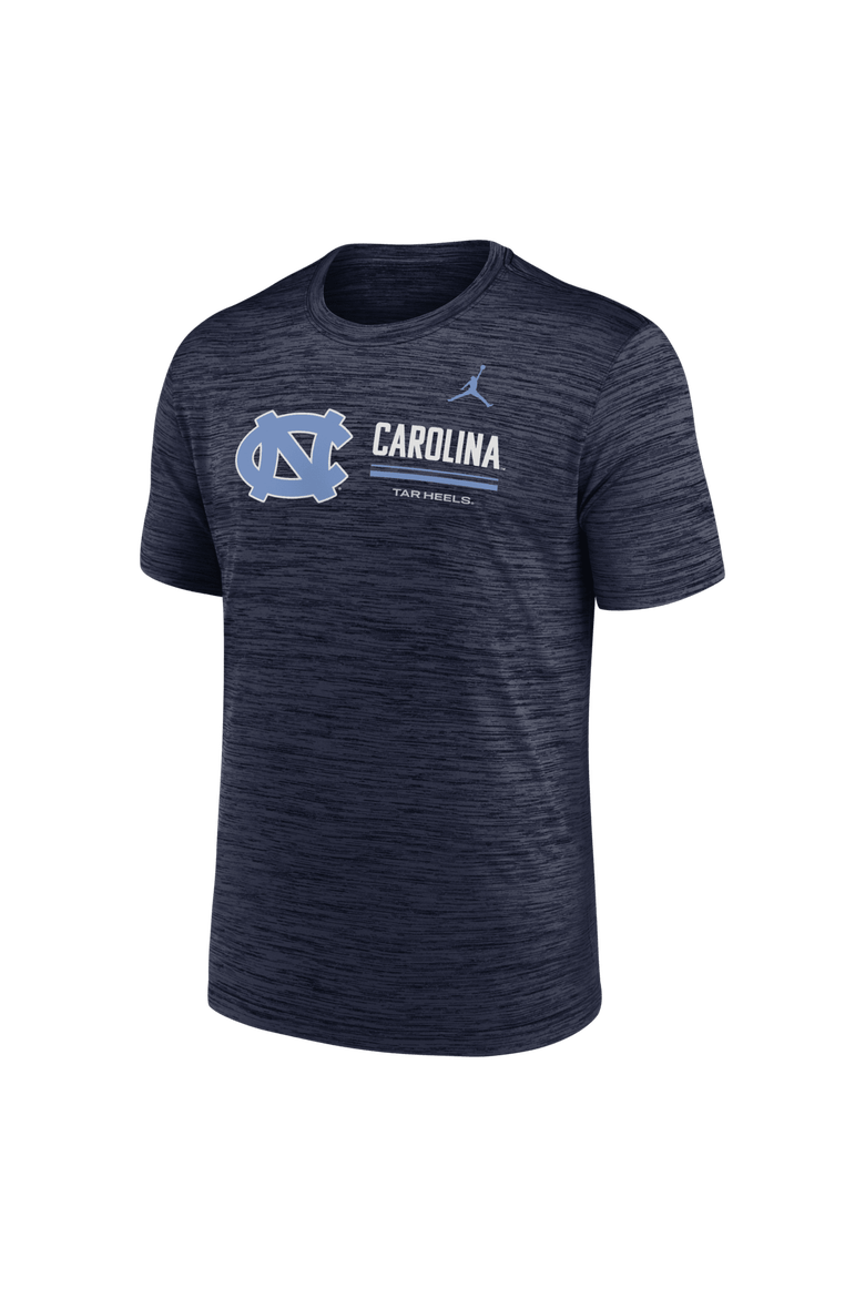 Men's Jordan Brand Navy North Carolina Tar Heels Sideline Velocity Dri-FIT T-Shirt, Alternate, color, Navy