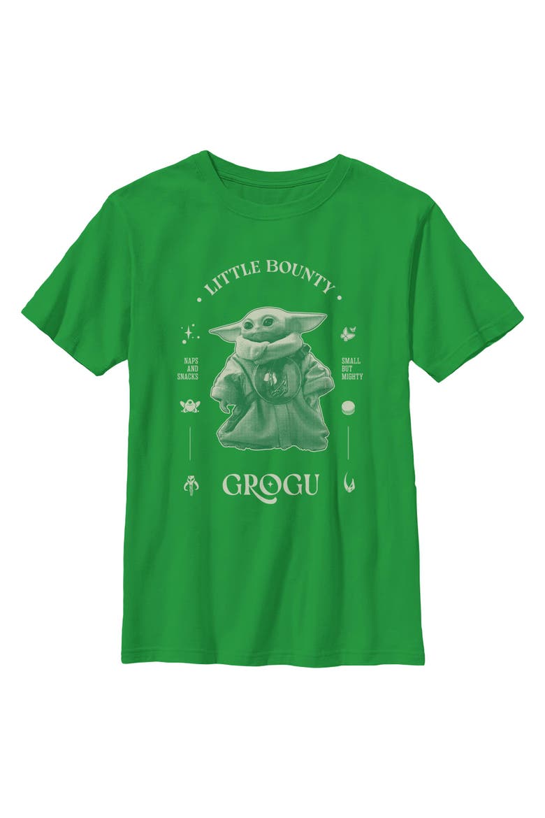 Boy's Star Wars The Mandalorian and Grogu Little Bounty Small But Mighty  Graphic T-Shirt, Main, color, Kelly Green
