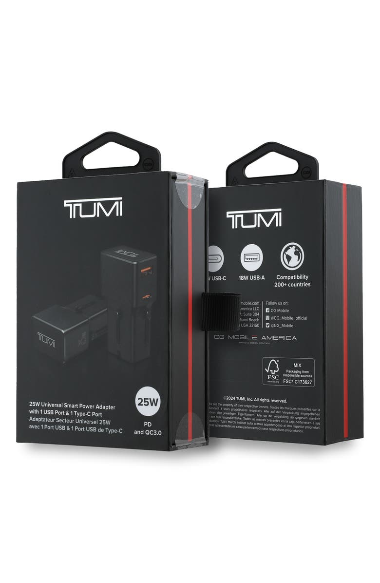 TUMI Travel Bundle Adapter Charger, Alternate, color, Black