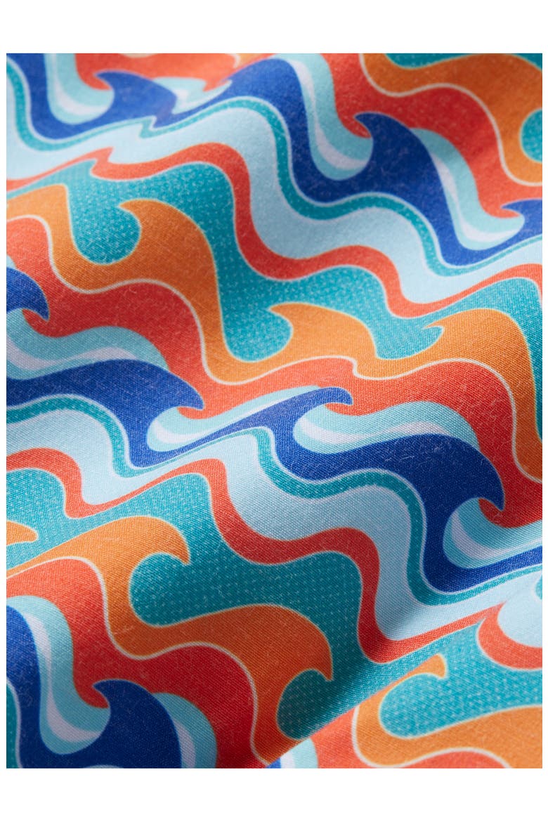 Kids' Bayberry Wave Print Water Repellent Swim Trunks, Alternate, color, RAINBOW WAVES