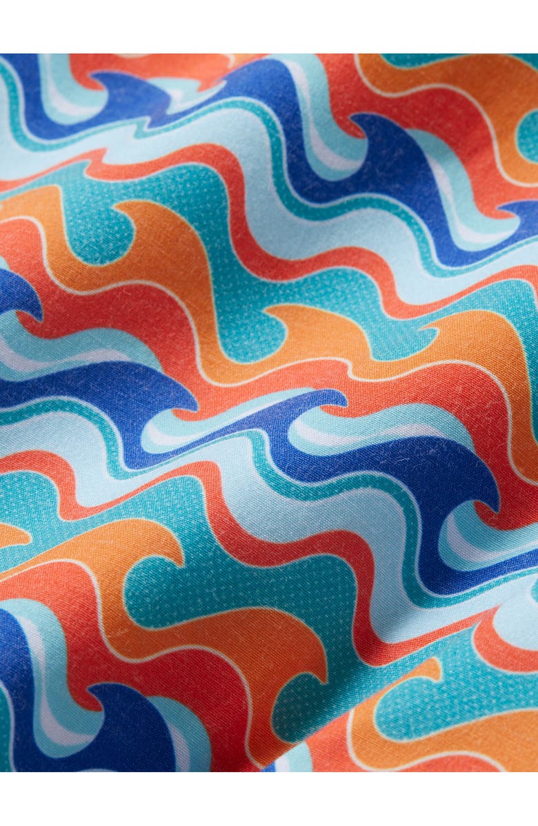 Fair Harbor Kids' Bayberry Wave Print Water Repellent Swim Trunks, Alternate, color, Rainbow Waves