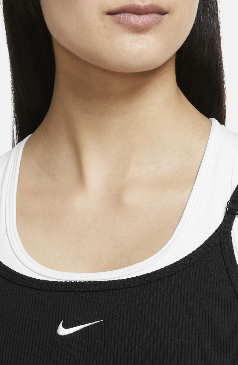 Nike Ribbed Stretch Cotton Minidress, Alternate, color, 