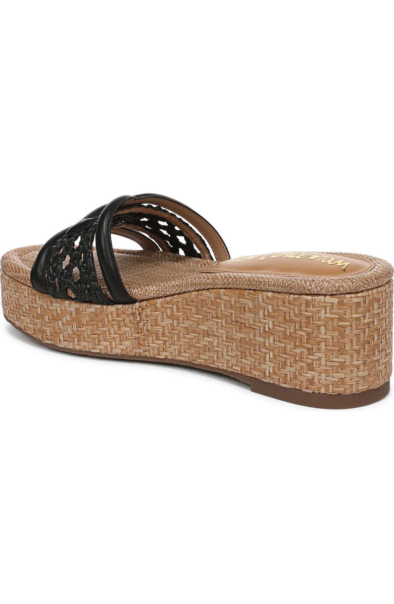 Sam Edelman Pauleena Platform Wedge Slide Sandal, Alternate, color, Black Suede