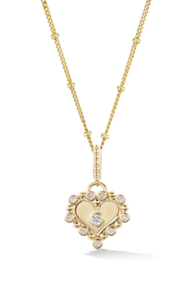 Orly Marcel Diamond Heart Pendant Necklace, Main, color, Yellow Gold