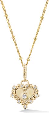 Orly Marcel Diamond Heart Pendant Necklace