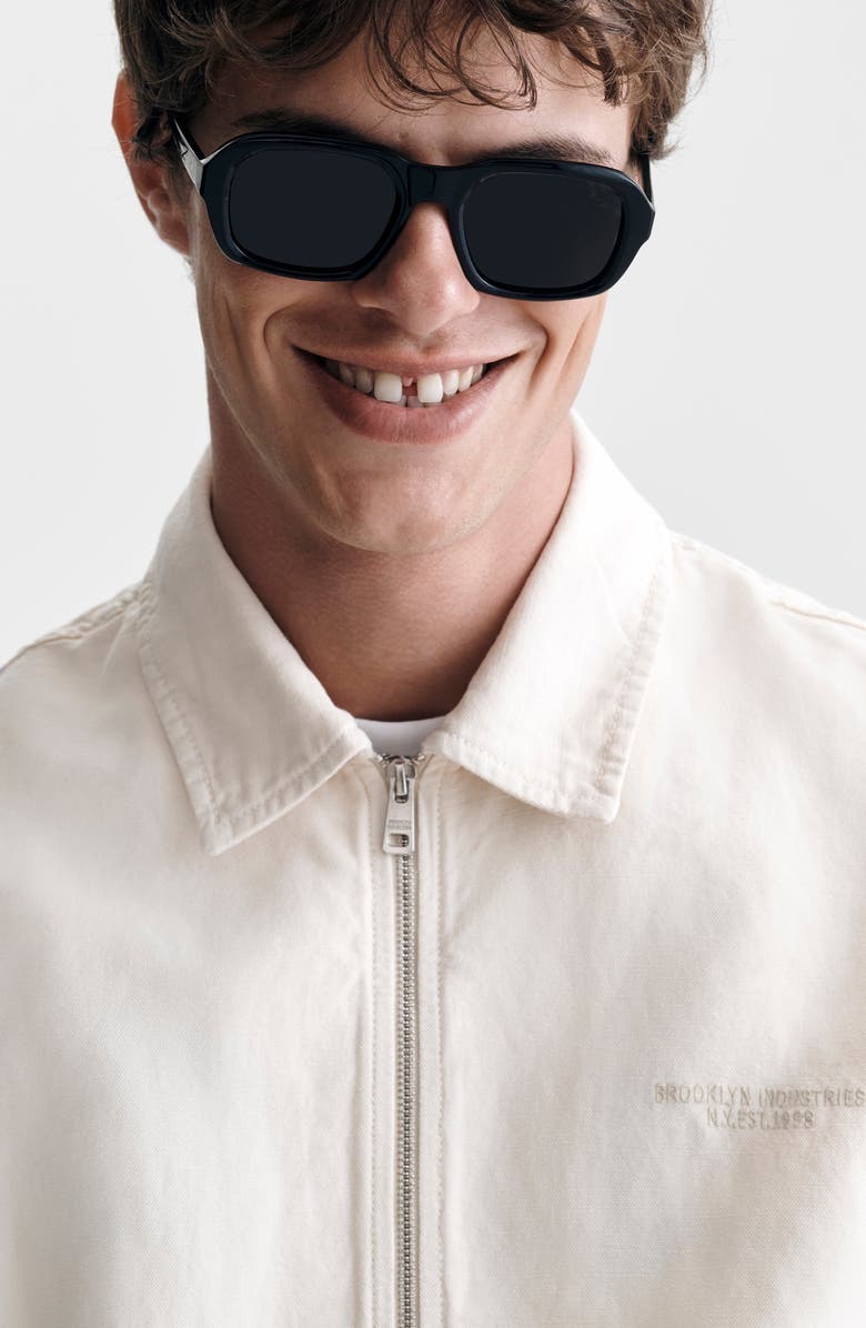 Brooklyn Industries Garment Dyed Cotton & Linen Zip Overshirt, Alternate, color, 