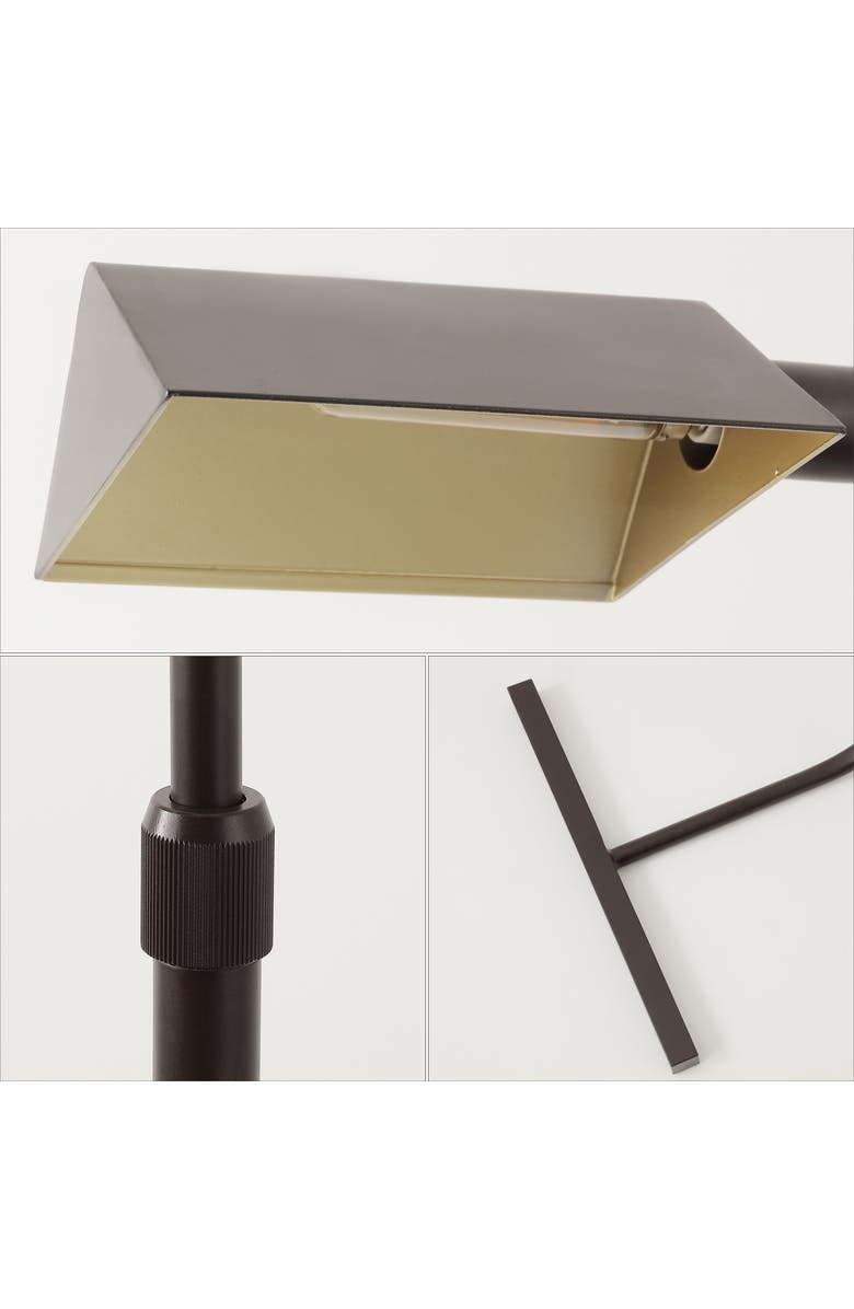 JONATHAN Y Cotys MidCentury Industrial Metal Adjustable Pharmacy LED Floor Lamp, Alternate, color, 