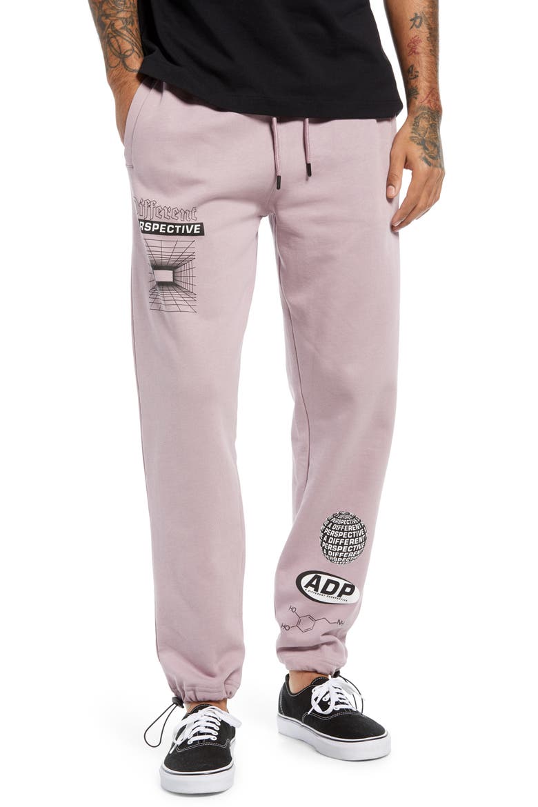 Worldwide Print Joggers, Main, color, PURPLE