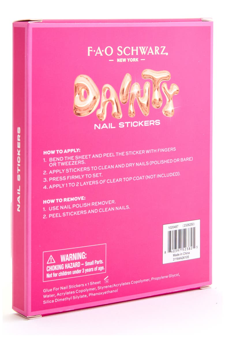 Kids' Dainty Nail Stickers, Alternate, color, PINK