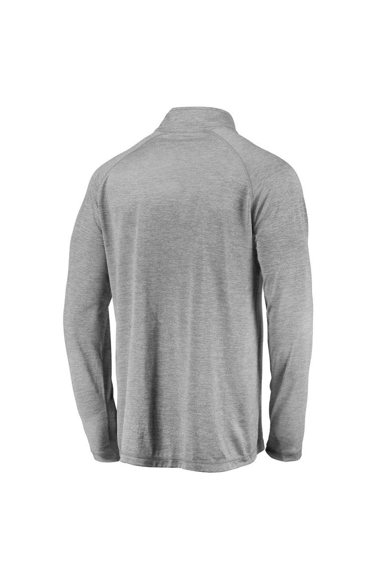 Men's Fanatics Branded Gray Minnesota Golden Gophers Striated Raglan Lightweight Quarter-Zip Top, Alternate, color, Gray