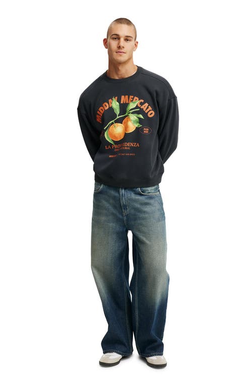 COTTON ON BOX FIT GRAPHIC CREW SWEATER