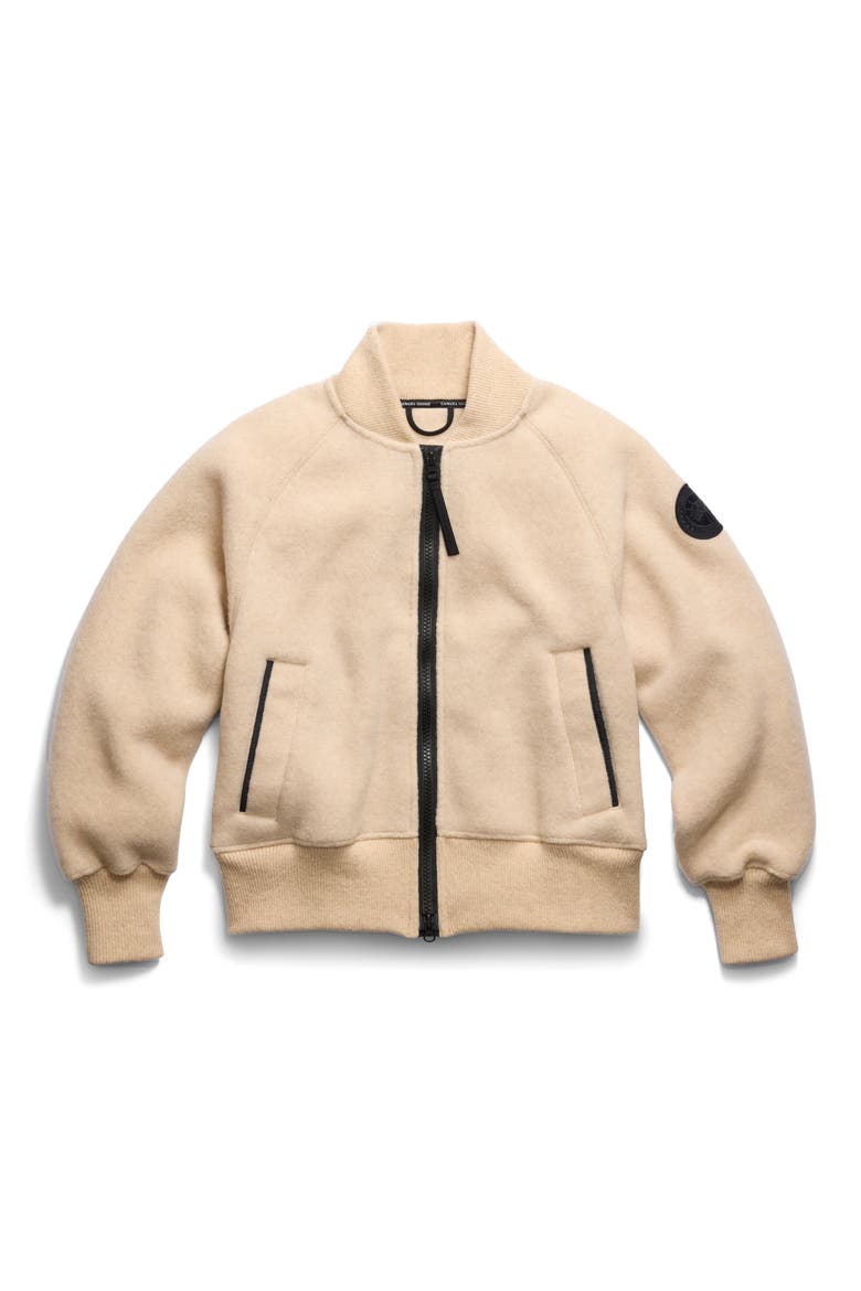 Sierra High Pile Fleece Bomber, Alternate, color, LIGHT TAN