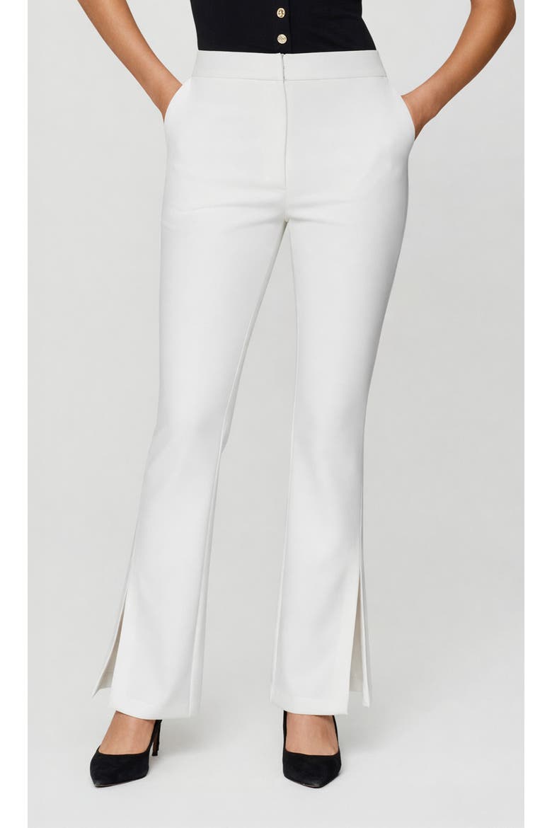 Benita Slit Pants, Alternate, color, White