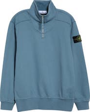 Stone Island Cotton Quarter Zip Pullover