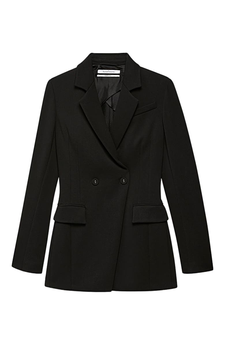 Another Tomorrow JERSEY JACKET, Alternate, color, Black