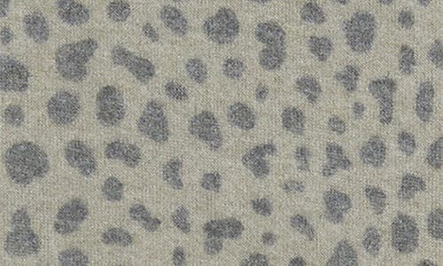 Loveappella Brushed Animal Print Long Sleeve Crewneck Top In Green